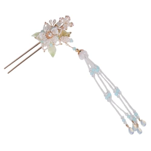 Baluue Legierung Haarstäbchen Mit Quasten Und Blumenhaarnadel Für Frauen Retro Chinesische Haarnadel Für Hochzeiten Und Besondere Anlässe Für Lange Haare Stilvolle Haaraccessoires von Baluue