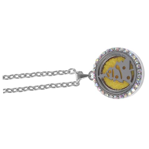 Baluue Aromatherapie Halskette mit Hohl Anhänger und Duftkissen Ätherisches Öl Diffuser Choker für Damen Eleganter Parfum Locket Schmuck mit Funkelnden Bunte Farben Zufällige Farbe von Baluue