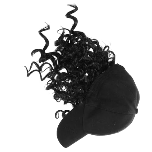 Baluue Baseball Cap mit Lockenperücke für Frauen Afro Style Natürliche Lockige Haarverlängerung Integrierte Mütze mit Haar Vielseitig für Alltag Outdoor und Sonnenschutz Bequem und von Baluue