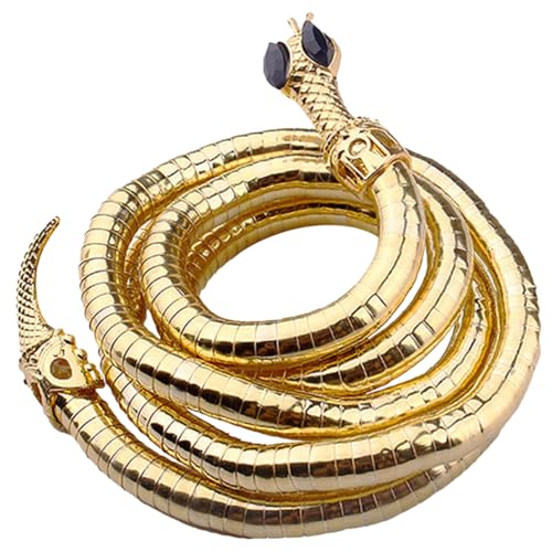 Baluue Biegsames Schlangen Armband und Verstellbare Schlangen Halskette Flexibel als Wickelarmband Armschmuck und Choker für Damen und Herren Modisches Punk Schmuckstück für Alltag und von Baluue
