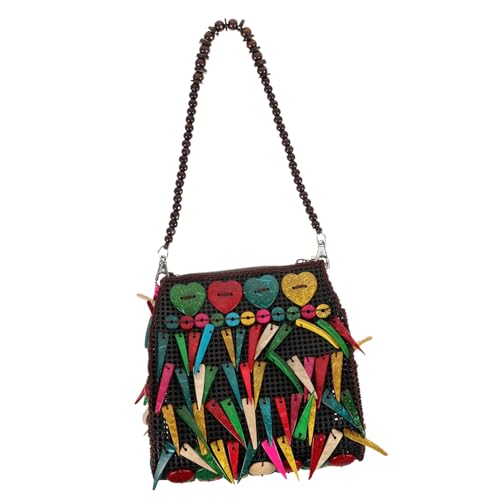 Baluue Boho Fransen Umhängetasche Damen Crossbody Bag mit Quasten Vintage Stil Ethno Schultertasche für Reisen Alltag Strand Party von Baluue