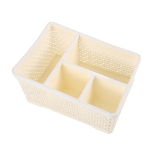 Baluue Fächer Make-up Aufbewahrungsbox Beige Kosmetik Organizer Für Schminktisch Büro Praktische Hautpflege-organizer Mit Schnellem Zugriff Beauty-produkte von Baluue