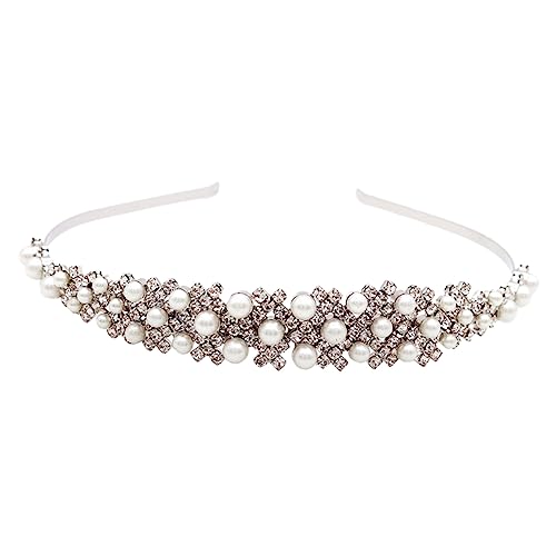 Baluue Braut Haarschmuck Aus Perlen Und Strass Elegantes Stirnband Für Hochzeiten Flexible Und Komfortable Haaraccessoires Für Besondere Anlässe Silberne Krone Für Damen Baluue Braut Haarschmuck Aus Perlen Und Strass Elegantes Stirnband Für Hochzeiten Flexible Und Komfortable Haaraccessoires Für Besondere Anlässe Silberne Krone Für Damen von Baluue