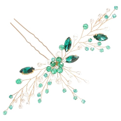 Baluue Grüne Kristall-haarspange Für Braut U-förmige Hochzeits-haarnadel Mit Rhinestones Elegantes Haaraccessoire Für Verschiedene Haarfarben Und Stile Für Hochzeiten Und Besondere von Baluue