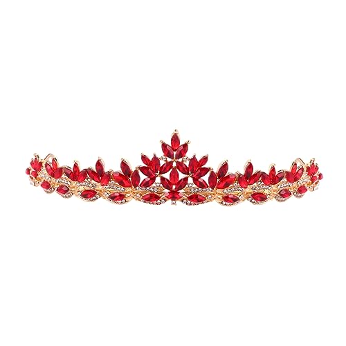 Baluue Vintage Braut Kopfbedeckung Prinzessin Krone Kopfschmuck Für Hochzeit Silber Strass Hochzeitskrone Bequemes Elastisches Band von Baluue