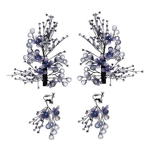 Baluue 1satz Braut Haarspangen Und Ohrringe Set Teiliges Wasserfall Design Haarschmuck Für Hochzeiten Und Besondere Anlässe Leicht Und Komfortabel Für Frauen von Baluue