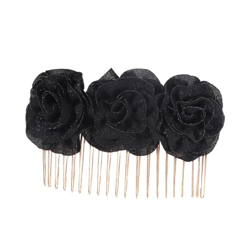 Baluue Braut Haarschmuck Mit Blumenmotiv Elegante Haarspange Für Hochzeiten Partys Und Fotoshootings Handgefertigt Schwarz Für Bräute Und Brautjungfern von Baluue