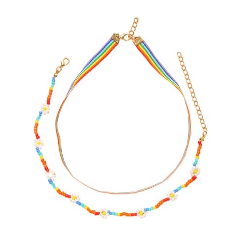 Baluue Bunte Ethno stil Perlenkette Geschichteter Choker Nickelfrei Umweltfreundlich Langlebig Vielseitiger Beach schmuck für Frauen und Mädchen Geschenk zu Festen von Baluue
