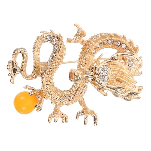 Baluue Chinesische Drachenbrosche aus Robustem Material Ästhetischer Ansteckpin für Anzug und Stola Stilvolles Accessoire mit Klassischem Tierkreiszeichen design für Damen und Herren von Baluue