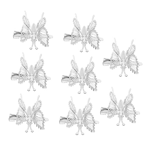 Baluue 8stücke Teiliges Schmetterling Haarklammern Für Damen Bewegliche Haarclips Haaraccessoire Für Hochzeiten Partys Und Glänzendes Design von Baluue