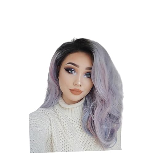 Baluue Fashion Damen Perücke Mittellange Lockige Haarperücke Bunte Perücke Natürlich Aussehende Netz-haarbedeckung Für Party Cosplay Und Alltag von Baluue