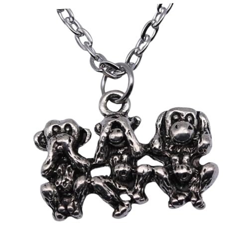 Baluue Damen Affen Anhänger Halskette aus Edelstahl Stilvoller Tierfiguren Schmuck für Frauen Geschenkidee für Freunde Familie Modisches Accessoire für Alltag und Besondere Anlässe von Baluue