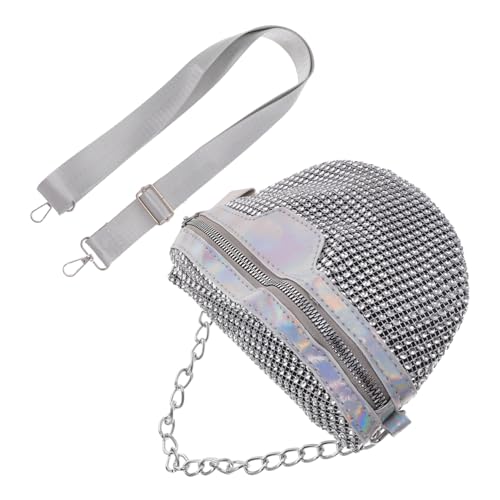 Baluue Damen Bauchtasche Glänzend Stylische Hüfttasche mit Glitzer für Freizeit Shopping und Outdoor Geeignet Silber von Baluue