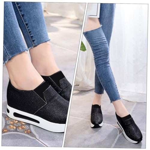 Baluue Damen Casual Schuhe mit Dicker Sohle Atmungsaktive Bequeme Freizeitschuhe für Frauen Modische Vielseitige Sommerschuhe Geeignet für Arbeit Urlaub und Alltag von Baluue