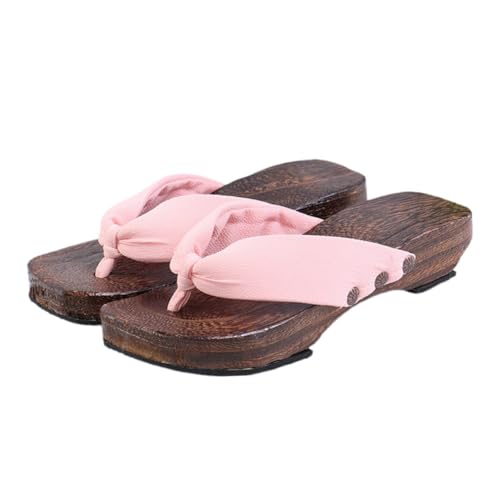 Baluue Damen Clogs Sandalen Sommer Holzclogs mit Hohem Absatz Elegant Bequeme Flip Flops für Frauen Stylish Lady Clog Slippers in Zartem von Baluue