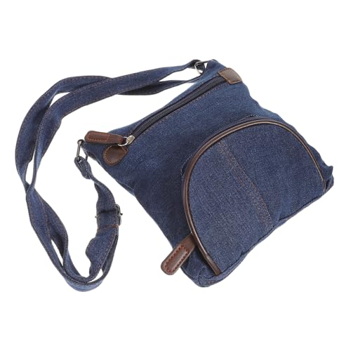 Baluue Damen Handtasche Jeans Denim Crossbody Bag mit Fronttasche Lässige Schultertasche Cowboy Blau Praktisches Design für Arbeit Shopping Freizeit und Strandgebrauch von Baluue