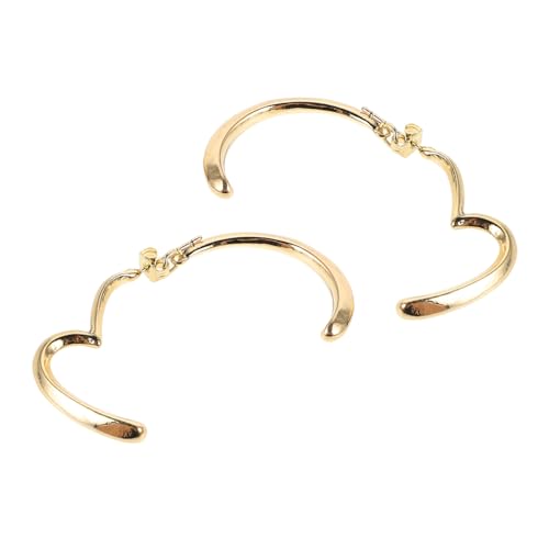 Baluue Herzcreolen Damen Unregelmäßige Ohrhänger Aus Metall Große Herzförmige Creolen Statement-schmuck Vielseitig Für Anlässe Glänzendes Finish von Baluue