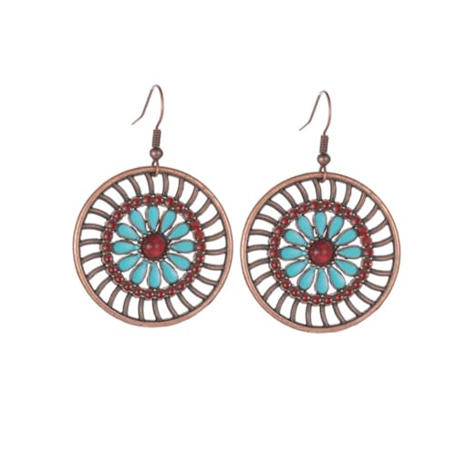 Baluue Damen Ohrhänger Rundes Design Hohl aus Leichtem Material Modische Vintage Ohrschmuck Kreative Ohrhänger für Alltag und Besondere Anlässe Geschenkidee für Frauen von Baluue