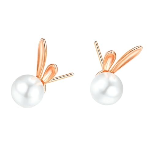 Baluue Damen Ohrringe Kaninchen Design Perlenohrstecker Leicht Angenehm Schmuck Für Alltag und Party von Baluue