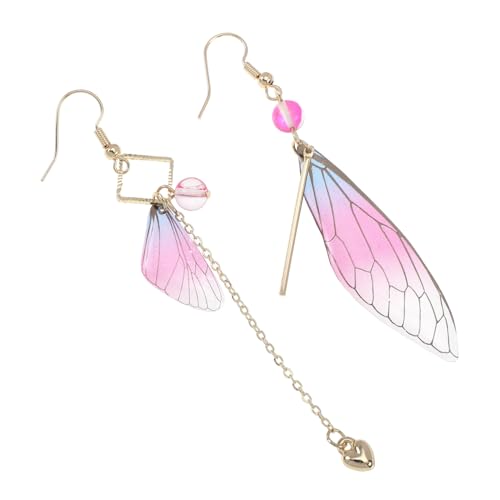 Baluue Damen Ohrringe Tropfen Ohrhänger Braut Schmetterlings-design Lange Quasten Hängend Modische Ohrstecker Rosa Gold Hochzeit Schmuck Geschenk von Baluue
