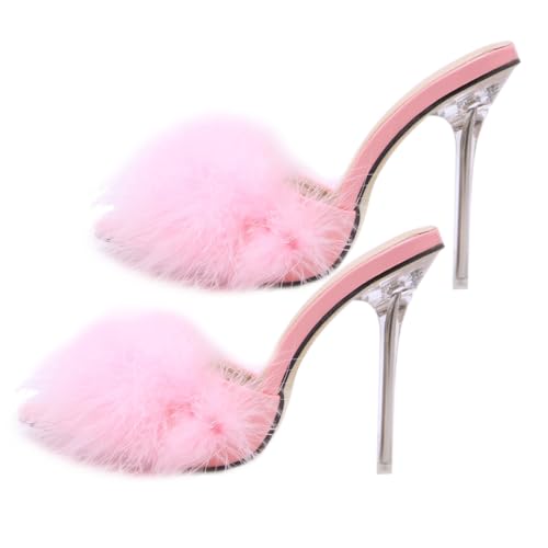 Baluue Damen Slippers mit Spitzem Zehenpartie Römische High Heels Sandalen Atmungsaktive Sommer Schuhe Komfortable Stylische Damen Slippers von Baluue