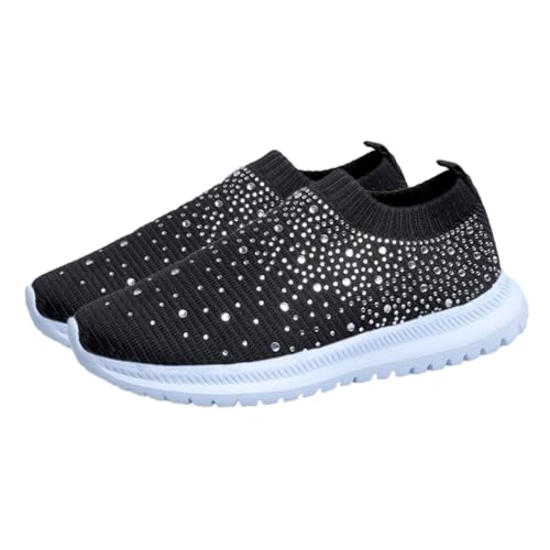 Baluue Damen Sportschuhe Mesh Atmungsaktiv Flach Frühling Sneakers Casual Schuhe Komfortabel Elastisch Strapazierfähig für Alltag und Reisen von Baluue
