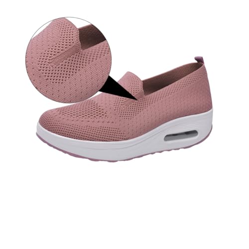 Baluue Damen Sportsneaker mit Atmungsaktivem Mesh Dicker Sohle und Weichem Luftkissen rutschfest Flexibel und Leicht für Freizeit und Running Design von Baluue