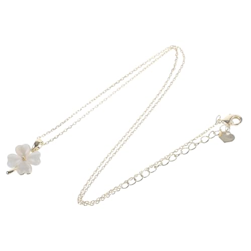 Baluue Delikate Damen Halskette mit Opal Vierblättrigem Kleeblatt Anhänger Kreatives Leichtes und Vielseitiges Schmuckstück Eleganter Glücksbringer für Frauen und Mädchen Modisches von Baluue