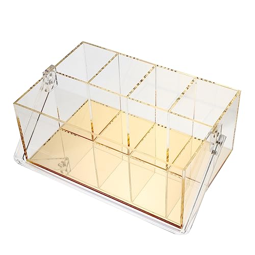 Baluue Make-up-aufbewahrungsbox Acryl Kosmetik-Organizer Schminktisch Lippenstifthalter Tabletop Aufbewahrungskoffer Vanity Organizer Für Schlafzimmer Und Badezimmer von Baluue