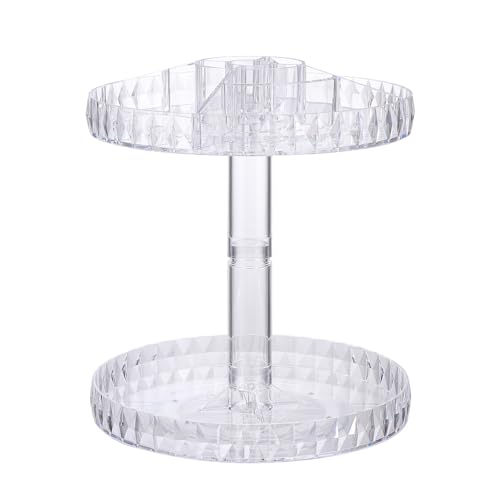 Baluue Drehbarer Kosmetik-organizer Mit Rotationsregal Make-up-halter Transparent Für Schlafzimmer Und Bad Abnehmbar Und Einfach Zu Reinigen von Baluue