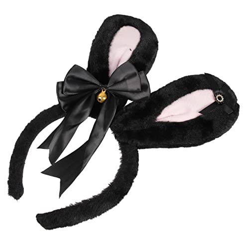 Baluue Hasenohren-stirnband Mit Schleife Plüsch Bunny Ohr Haar Hoops Für Party Cosplay Requisite Haaraccessoire Für Mädchen Geburtstag von Baluue