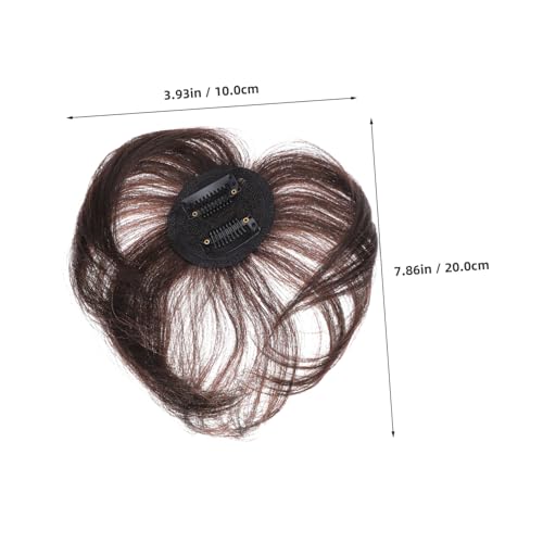 Baluue Echthaar Hair Topper Glatt Dunkelbraun Haarteil Frauen Dünnes Haar Volumen Clip Natürlich Nahtlos Atmungsaktiv Komfortabel Pflegeleicht von Baluue