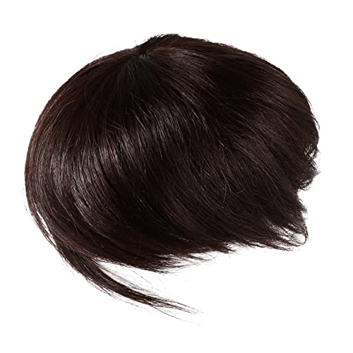 Baluue Fringe Haarteil Für Damen Echthaar Clip Extensions Dunkelbraun Unsichtbare Und Nahtlose Haarverlängerungen Für Einen Natürlichen Look Schnellen Hairstyle- von Baluue