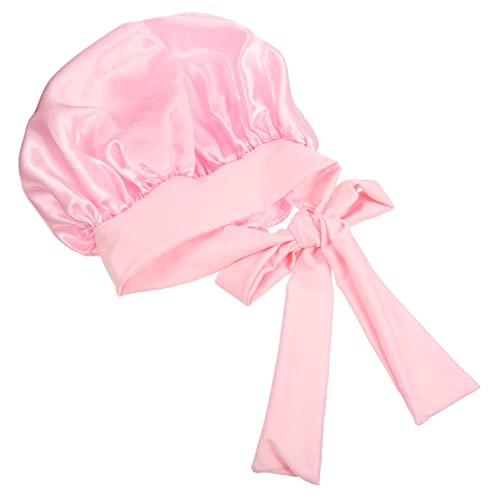 Baluue Satin Schlafmütze Damen Verstellbare Motorhaube Große Duschmütze Haar Duschhauben für Haare von Baluue