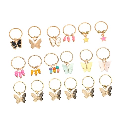 Baluue Schmetterlings-haaranhänger Für Damen Schmetterlingszopf Für Zöpfe Zopfschmuck Haarschmuck Für Damen 18-teiliges Schmetterlings-clip-set von Baluue