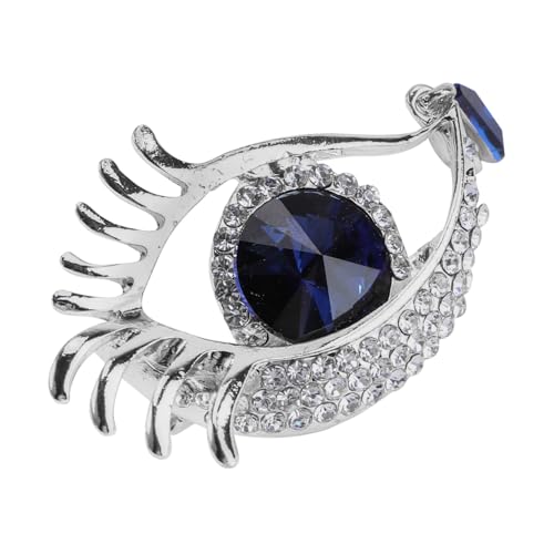Baluue Elegante Augenbrosche Anstecknadel mit Strass Modisches Corsage Ornament für Damen Langlebige Kleidungsschmuck Dekoration Fein Verarbeitet Einzigartiges Design Silberfarben von Baluue