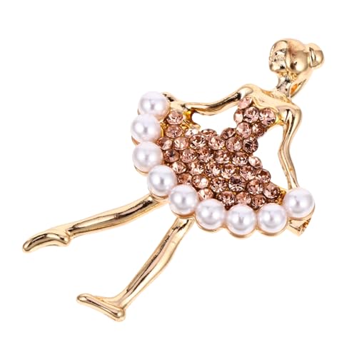 Baluue Elegante Balletttänzerin Brosche mit Strassbesatz Legierte Mädchen brosche für Kleidung Rucksack und Accessoires Modische Schmucknadel für Damen Farblich Sortiert Zufällige Farbe von Baluue