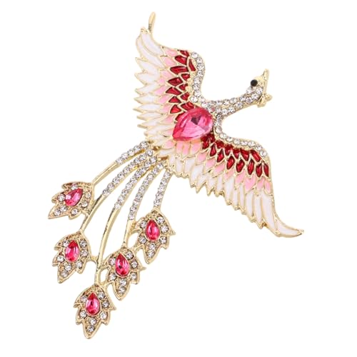 Baluue Elegante Brosche mit Rosa Strasssteinen Modische Anstecknadel für Damen Vielseitiges Schmuckaccessoire für Weihnachten und Geburtstag Stilvolles Highlight für Kleidung und von Baluue