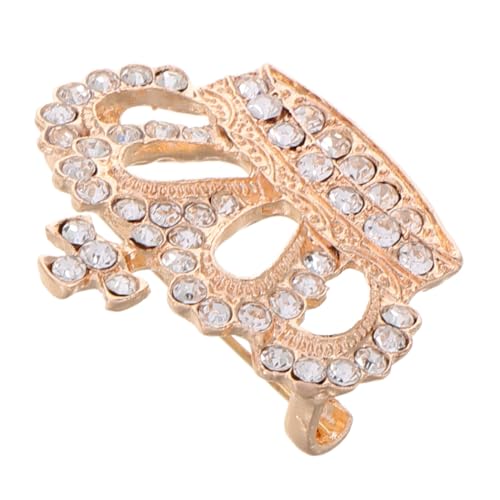 Baluue Elegante Damen Brosche Krone mit Perlen und Strass Goldfarbene Anstecknadel für Anzüge Mäntel und Jacken Modische Schmuckbrosche als Stilvolles Accessoire für Damen Baluue Elegante Damen Brosche Krone mit Perlen und Strass Goldfarbene Anstecknadel für Anzüge Mäntel und Jacken Modische Schmuckbrosche als Stilvolles Accessoire für Damen von Baluue