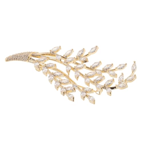 Baluue Elegante Damen Brosche Kupfer mit Funkelnden Strasssteinen Modischer Anstecknadel für Hemden Mäntel und Hüte Einzigartiges Accessoire für Party Hochzeit und Alltag von Baluue