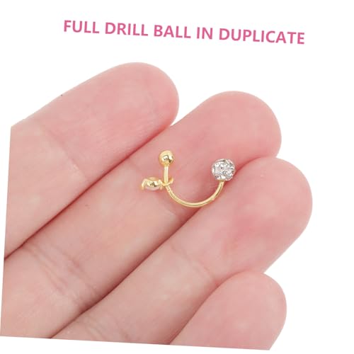 Baluue Elegante Damen Ohrstecker mit Funkelnden Strasssteinen Leicht und Hautfreundlich Langlebiges Silber Mondförmige Ohrringe für Frauen und Mädchen für Alltag und Geschenk von Baluue