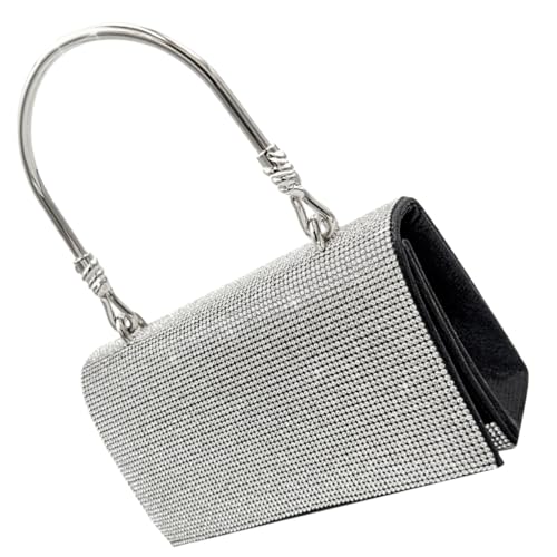 Baluue Elegante Damen Schultertasche mit Strasssteinen Vielseitige Abendtasche mit Abnehmbarer Kette Modische Crossbody Umhängetasche für Party Hochzeit und Festliche Anlässe von Baluue