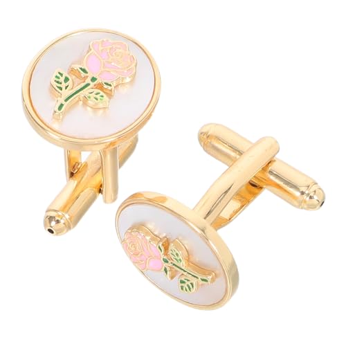 Baluue Elegante Französische Manschettenknöpfe mit Floralem Muster Vielseitiges Schmuckaccessoire für Hemden und Festliche Anlässe Langlebig und Stilvoll von Baluue