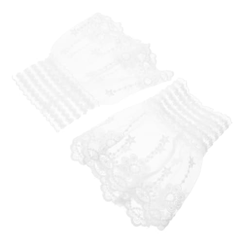 Baluue Elegante Spitzen armbinde aus Mesh Abnehmbare Weiche Baumwollmanschette für Damen und Mädchen Vielseitig Kombinierbar zu Brautkleidern Abend Hochzeitsoutfits von Baluue
