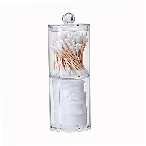 Baluue 1stück Doppel-layer Baumwollpad-organizer Für Kosmetik Transparente Box Für Wattepads Und Wattestäbchen Praktische Aufbewahrungslösung Für Badezimmer Und Schminktisch von Baluue