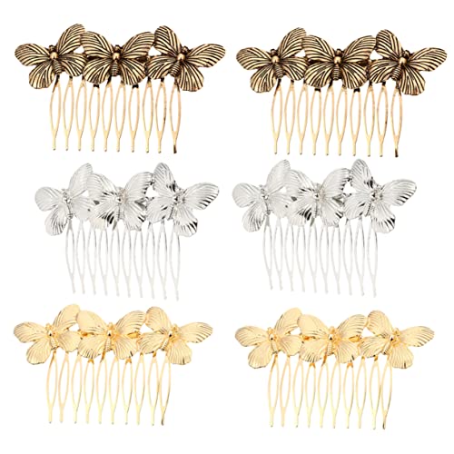 Baluue 6stücke Schmetterlinge Seitenkamm Vintage Haarkamm Schmuck Für Braut Frauen Clip Kämme Kopfschmuck Hochzeit Party Tanz Verlobung von Baluue