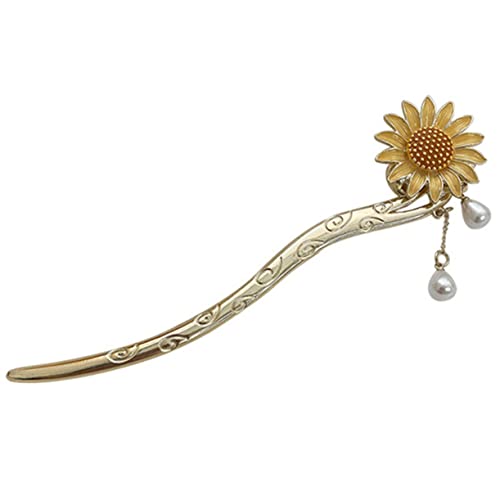 Baluue Elegante Haarnadel Mit Sonnenblumen-quaste Für Damen Für Braut Hochzeit Party Tägliches Styling von Baluue