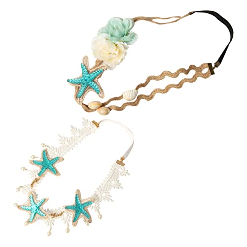 Baluue Elegantes Damen-haarband Mit Muscheln Und Blumen Meerjungfrau-haarband-set von Baluue