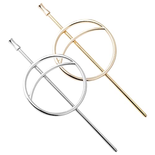 Baluue 2stücke Gold Und Silber Haar Bun Stäbe Metall Dekorative Haarnadeln Für Und Mädchen Für Hochsteckfrisuren Und Besondere Anlässe von Baluue
