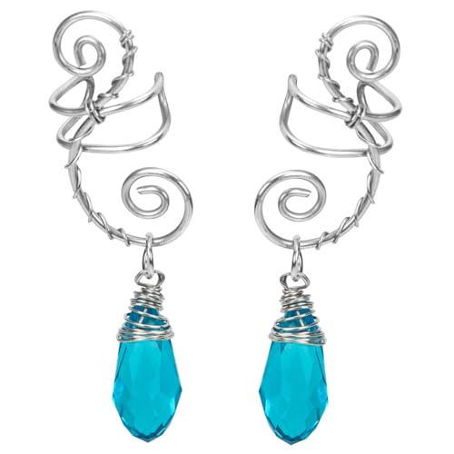 Baluue Elfen Ohrclips Damen Ohrschmuck Ohne Ohrloch Retro Ohrklemme Glitzer Anhänger Komfortabel Für Hochzeit Party Alltag von Baluue